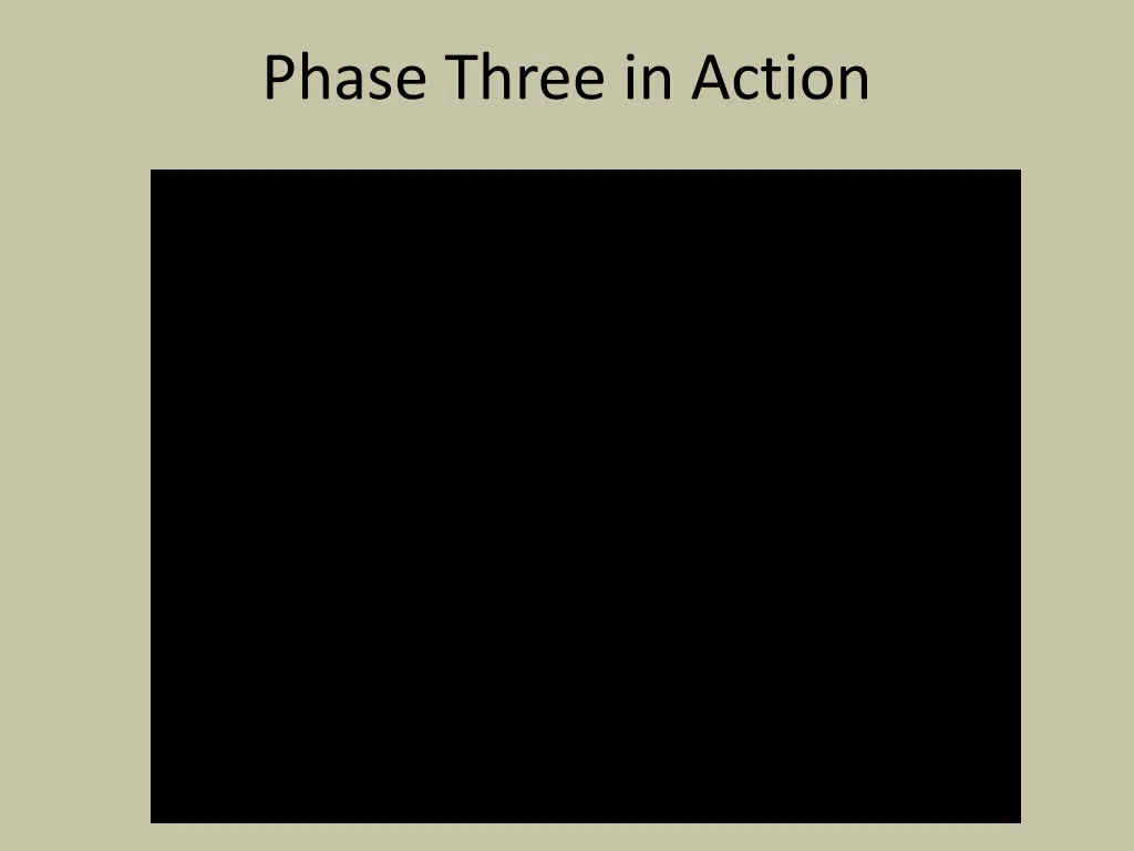phase three in action