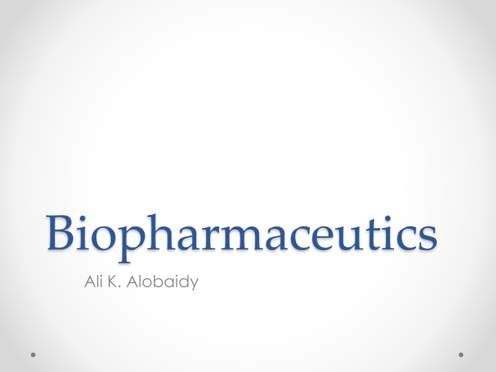 biopharmaceutics ali k alobaidy