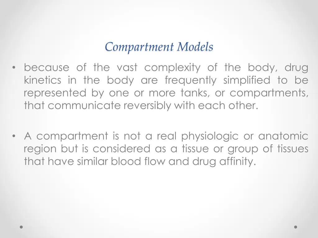 compartment models