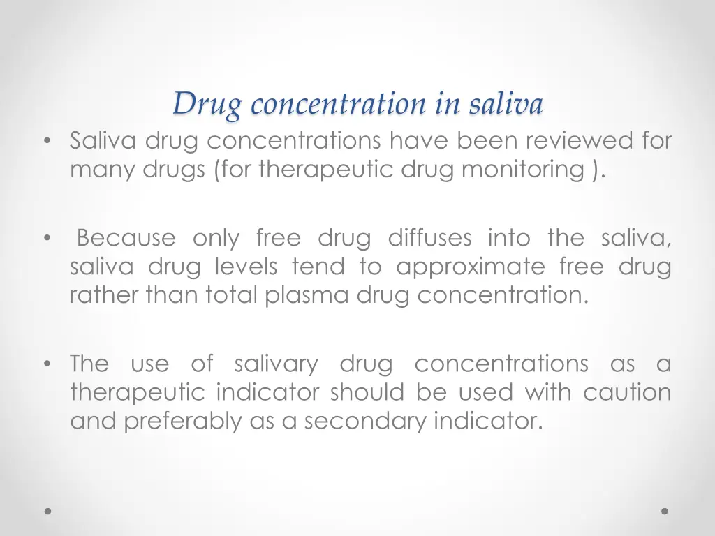 drug concentration in saliva saliva drug