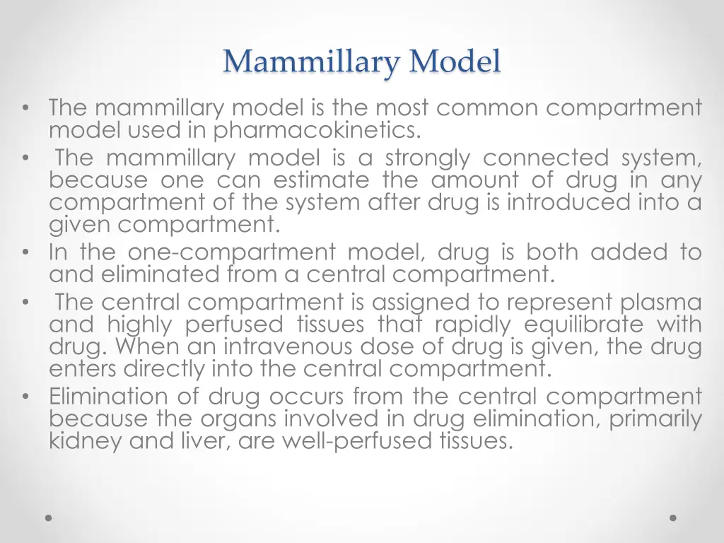 mammillary model