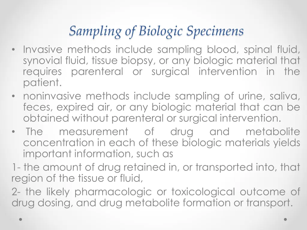 sampling of biologic specimens invasive methods