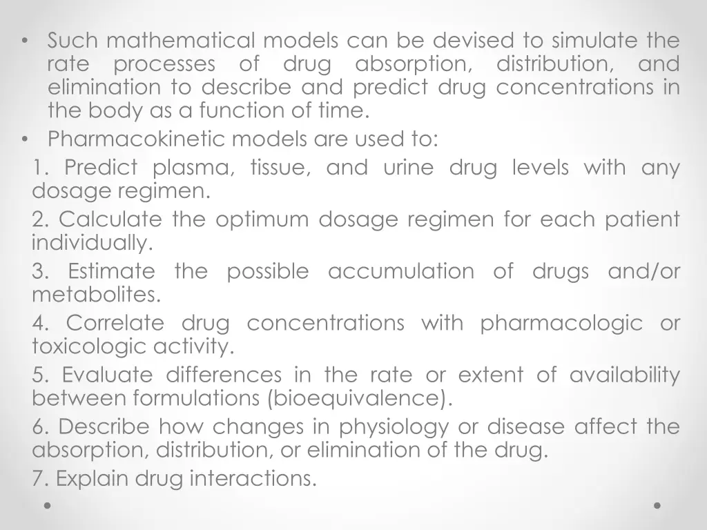 such mathematical models can be devised