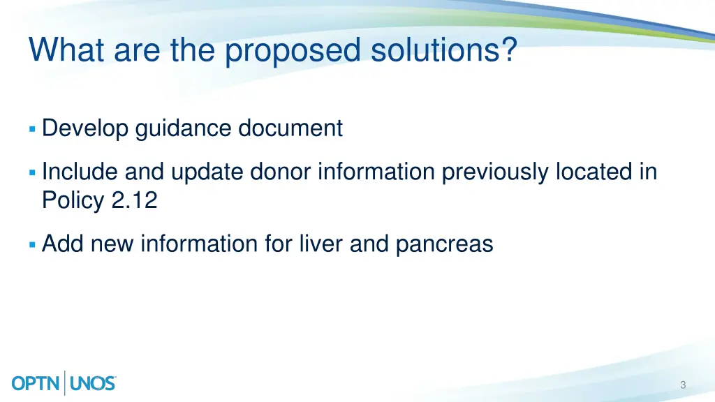 what are the proposed solutions