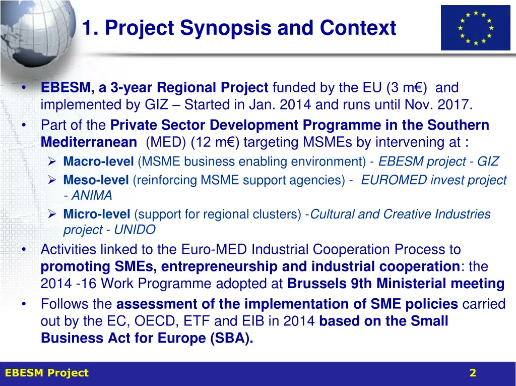 1 project synopsis and context