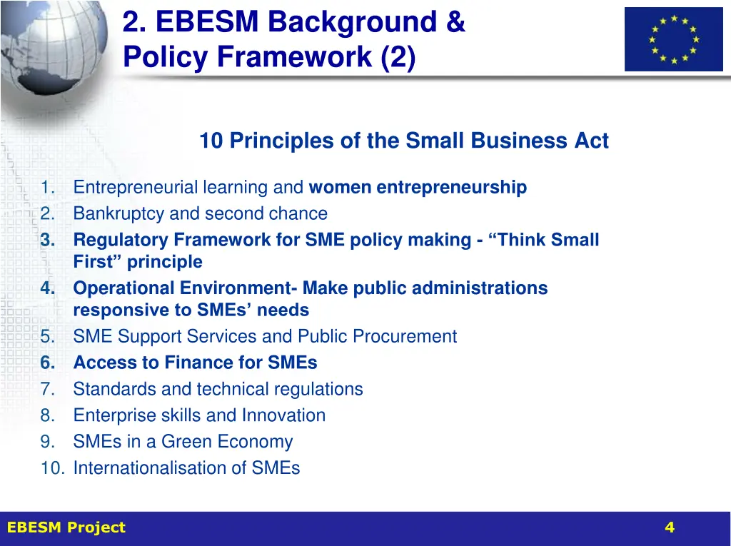 2 ebesm background policy framework 2