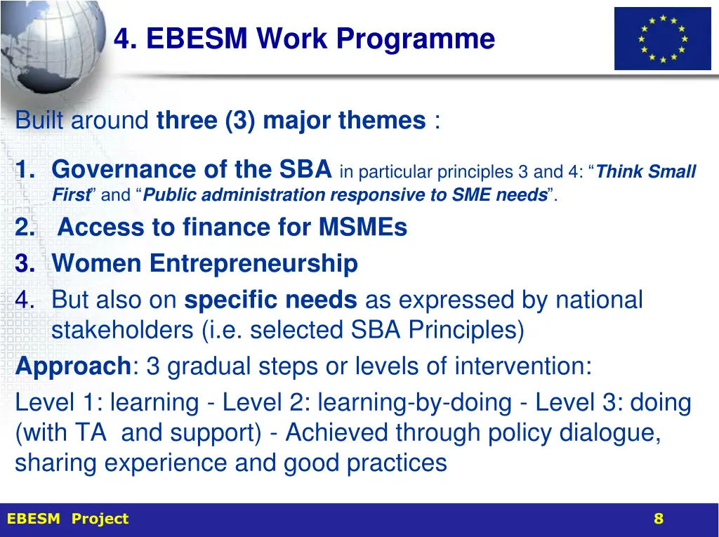 4 ebesm work programme