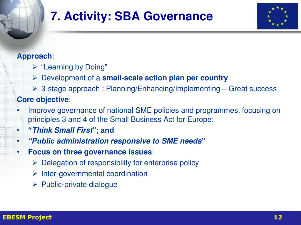 7 activity sba governance