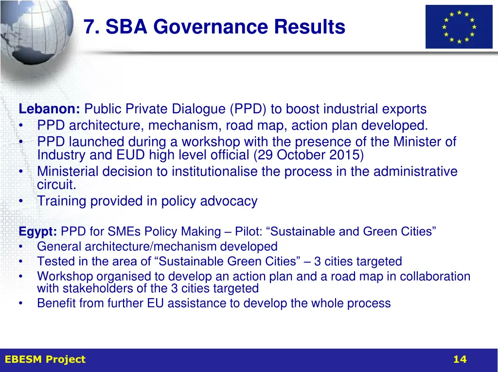 7 sba governance results