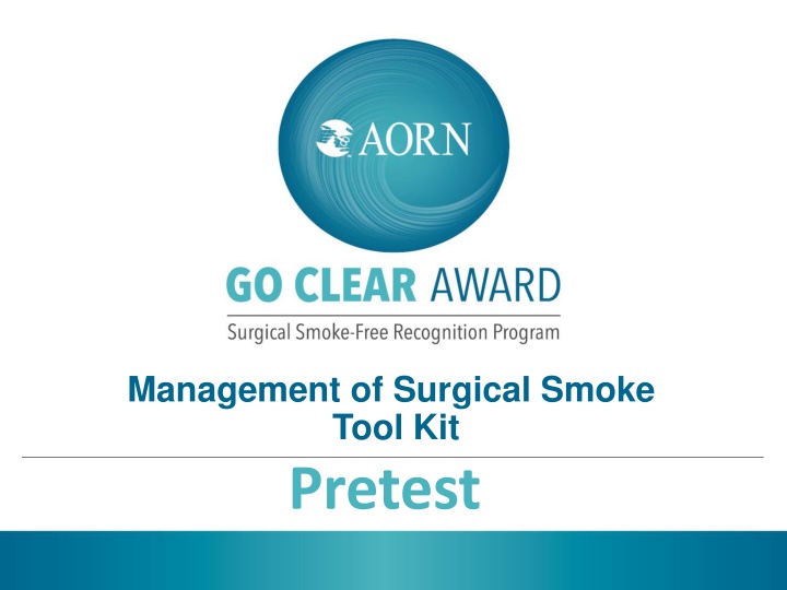management of surgical smoke tool kit pretest