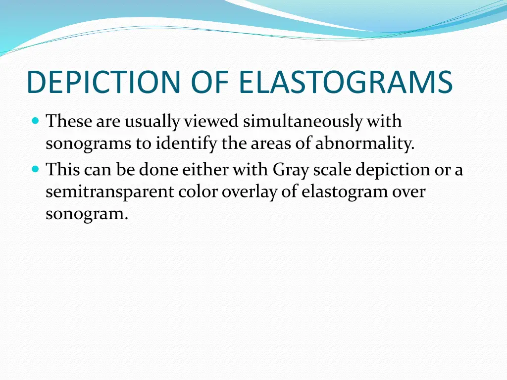 depiction of elastograms