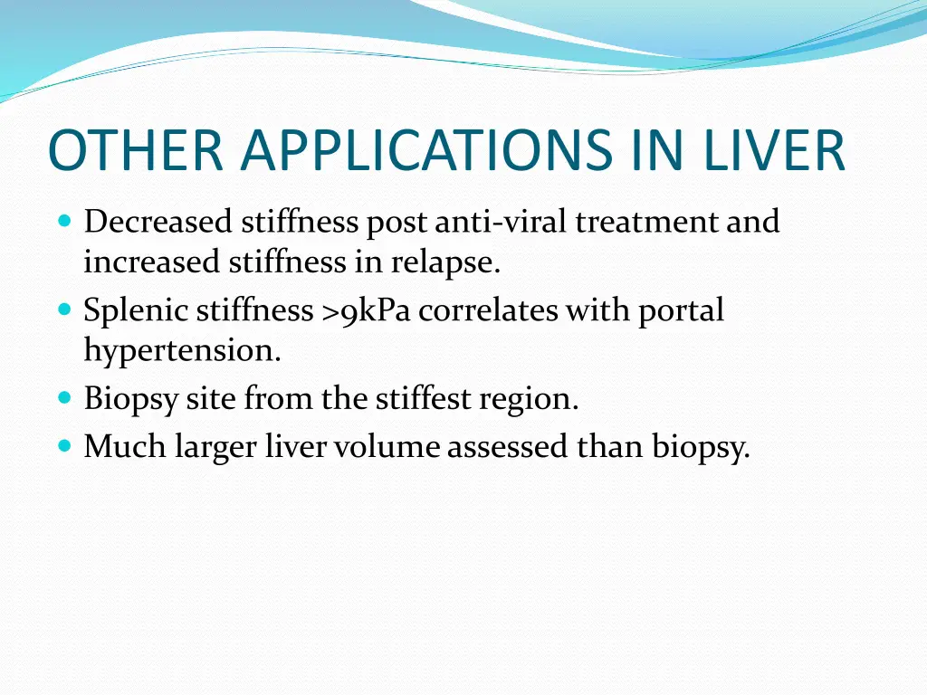 other applications in liver