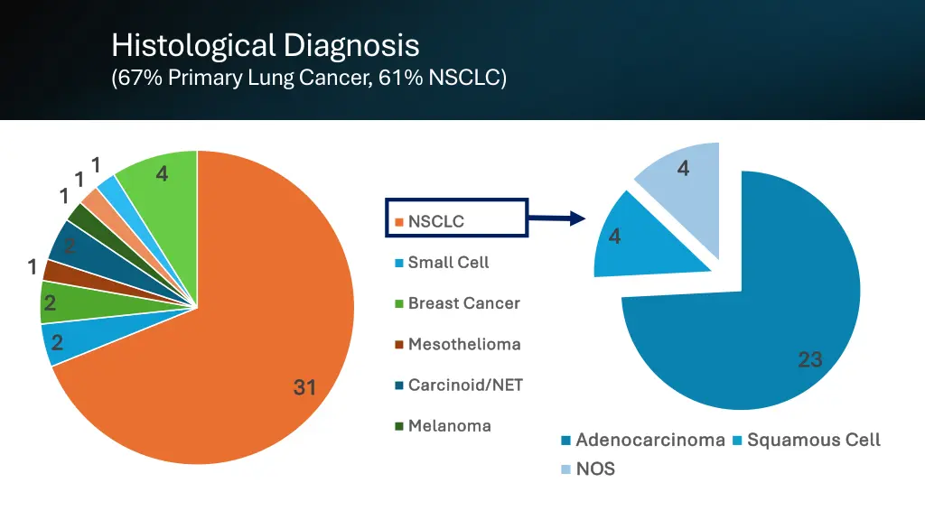 histological diagnosis 67 primary lung cancer