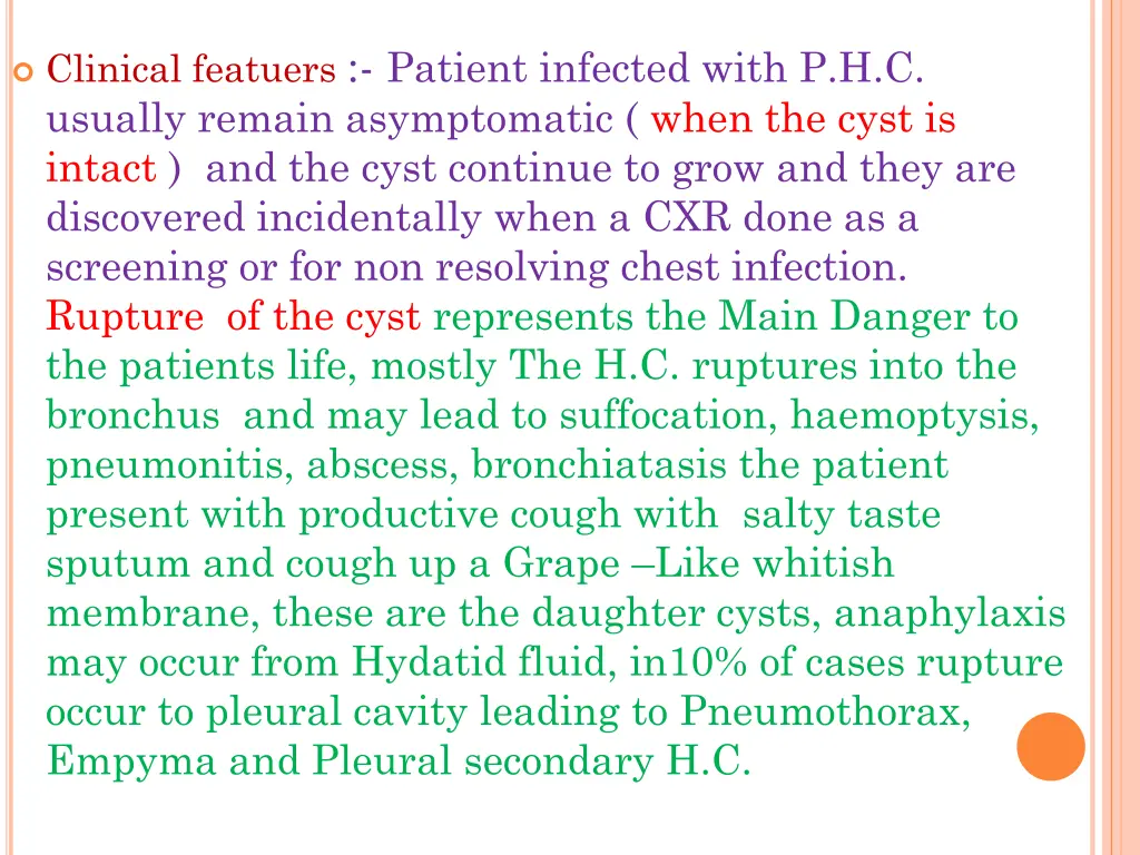 clinical featuers patient infected with