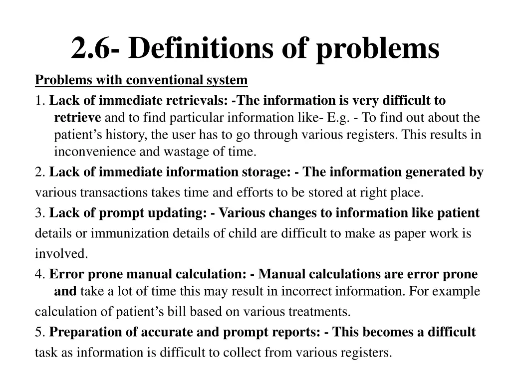 2 6 definitions of problems problems with