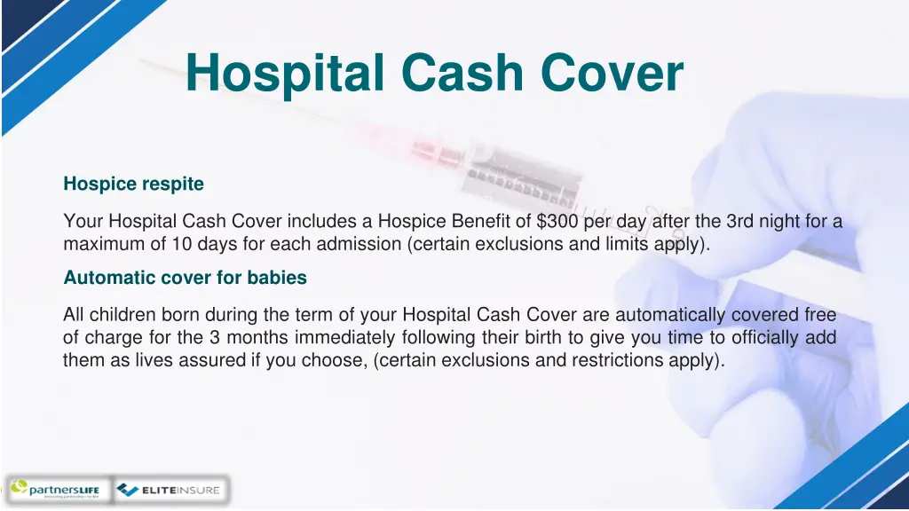 hospital cash cover 8