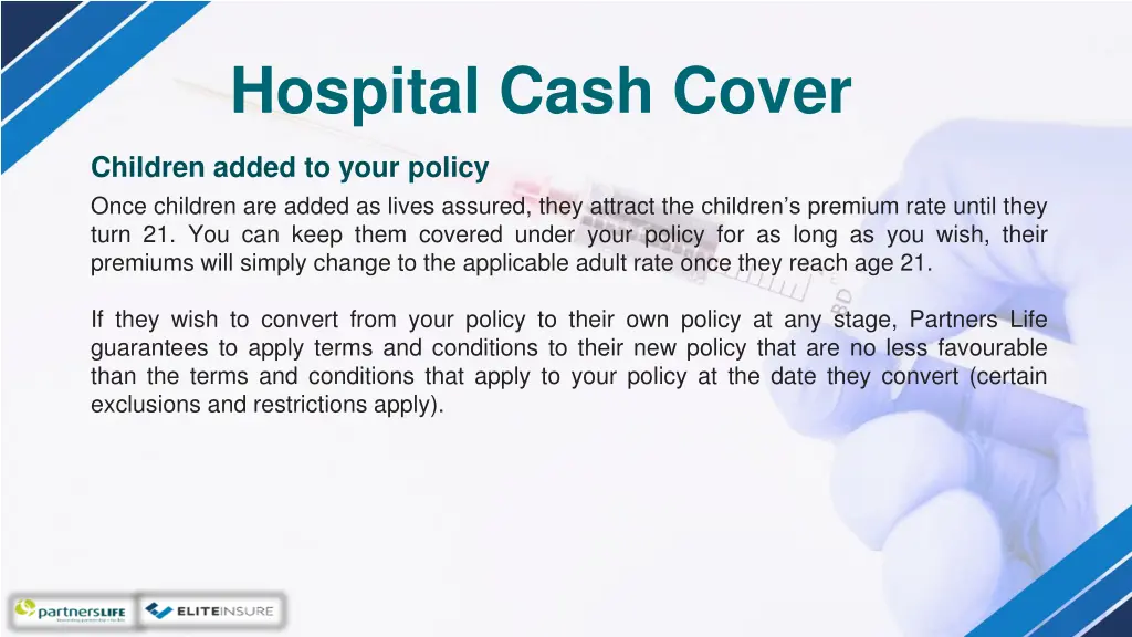 hospital cash cover 9