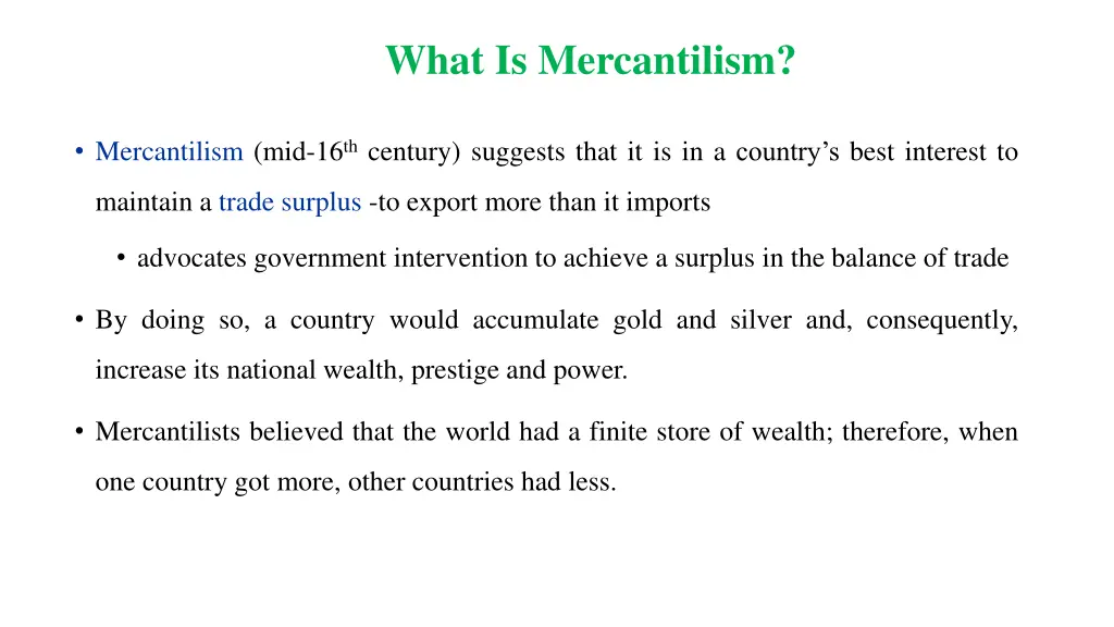 what is mercantilism