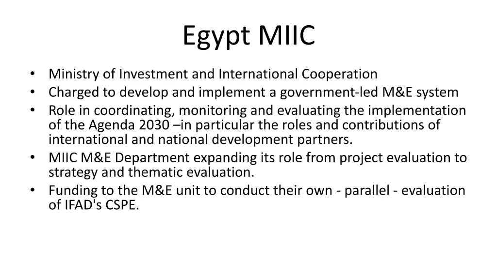 egypt miic