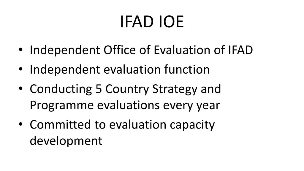 ifad ioe