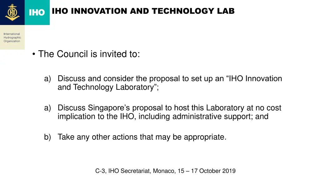 iho innovation and technology lab