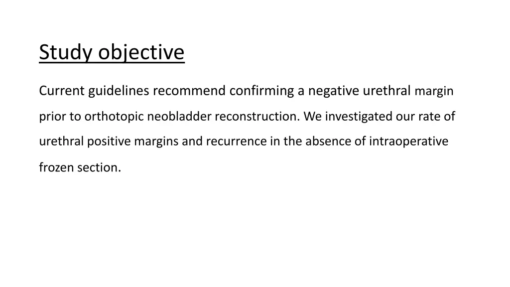 study objective