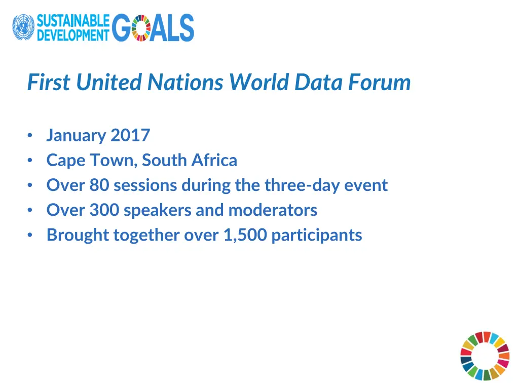 first united nations world data forum