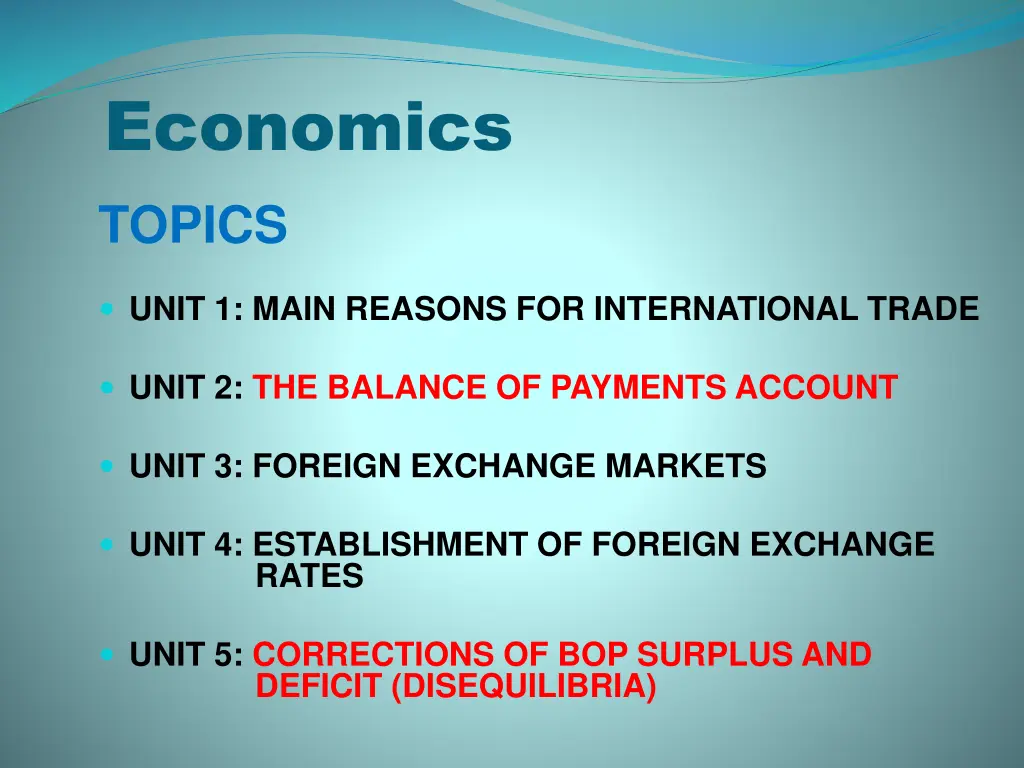 economics topics