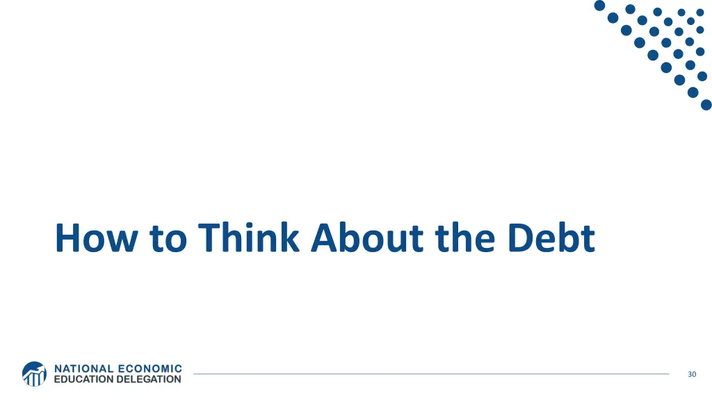 how to think about the debt
