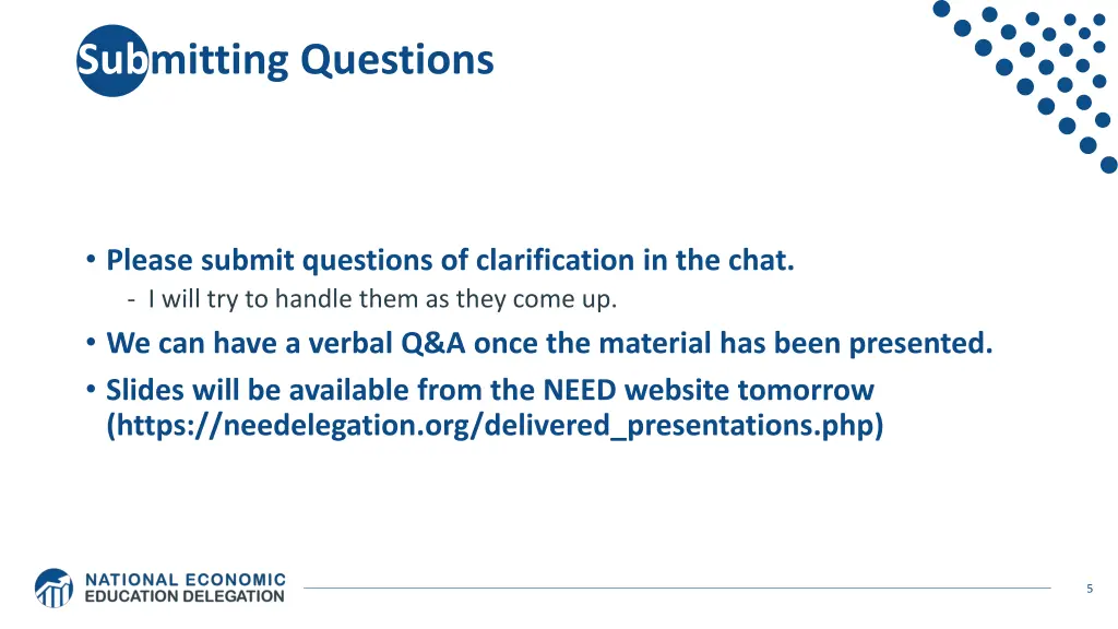 submitting questions