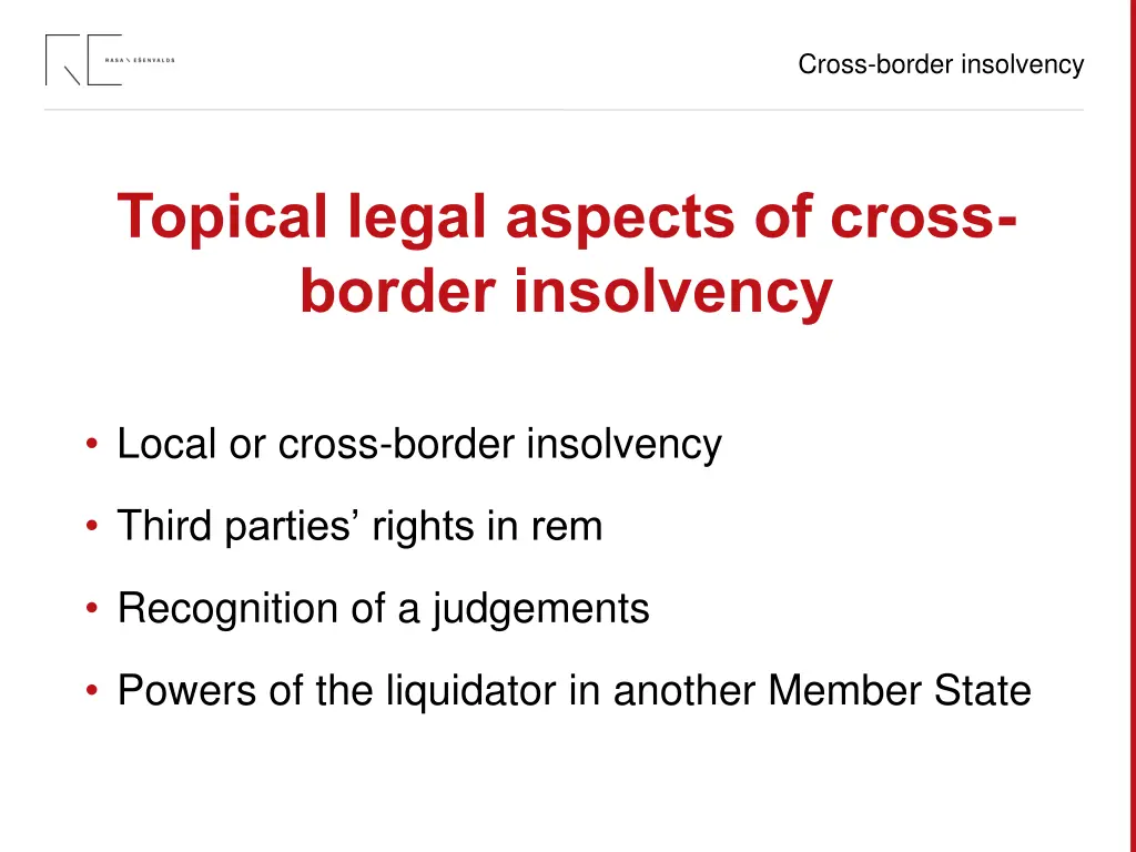 cross border insolvency
