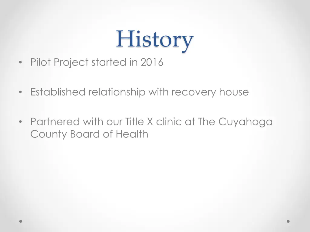 history