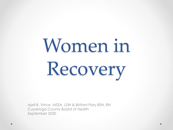 women in recovery