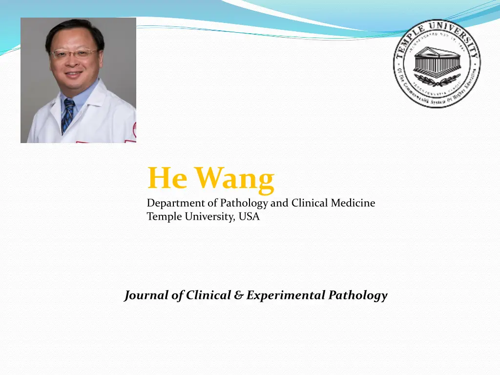 he wang department of pathology and clinical