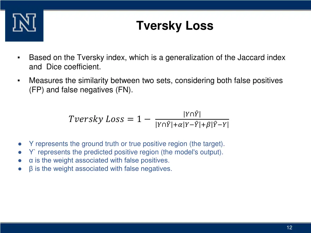 tversky loss