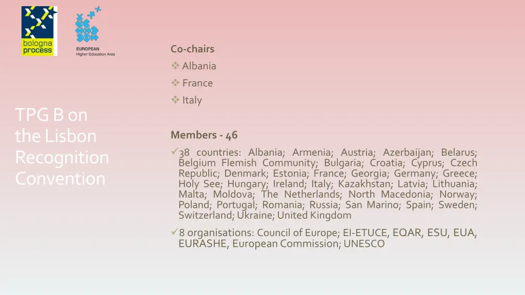 co chairs albania france italy