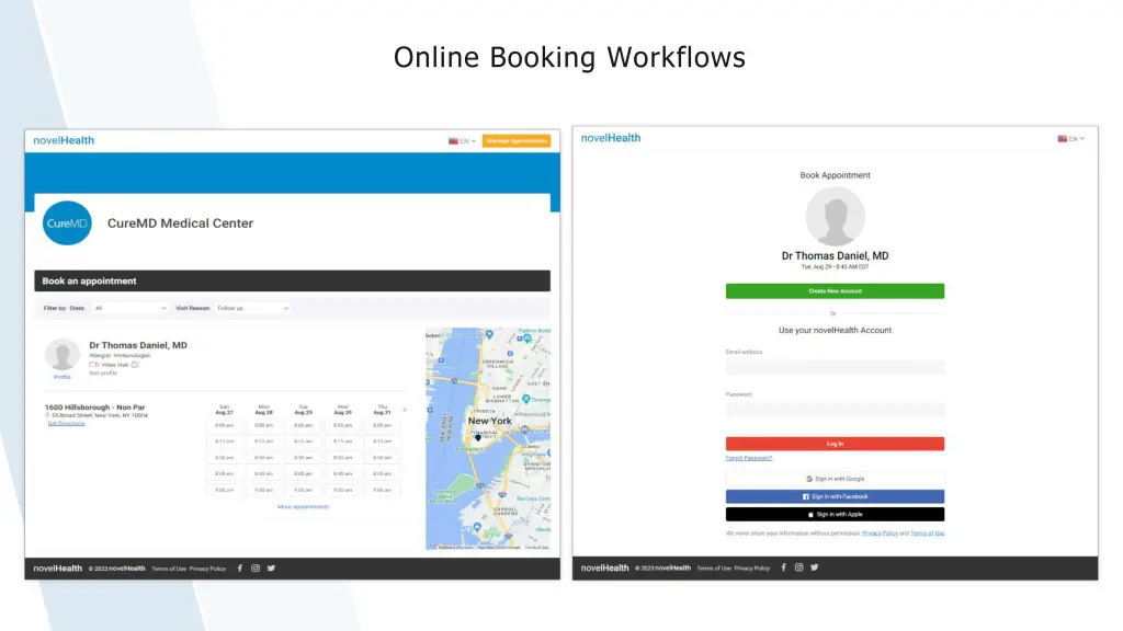 online booking workflows