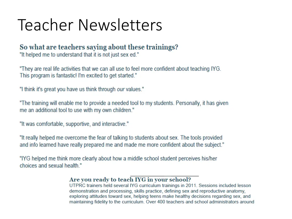 teacher newsletters