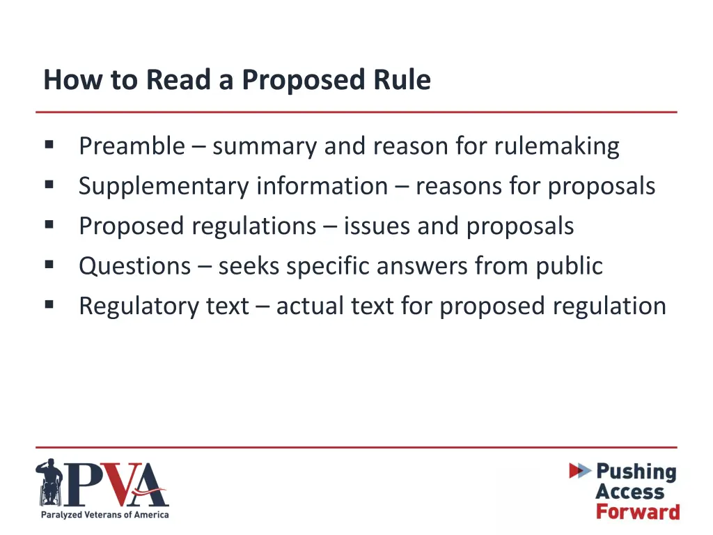 how to read a proposed rule