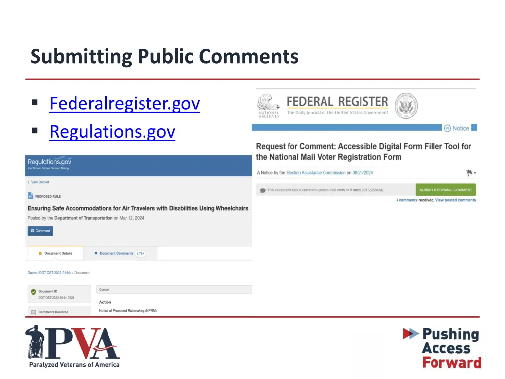 submitting public comments