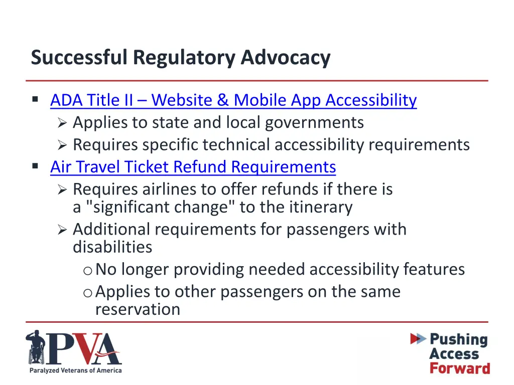 successful regulatory advocacy