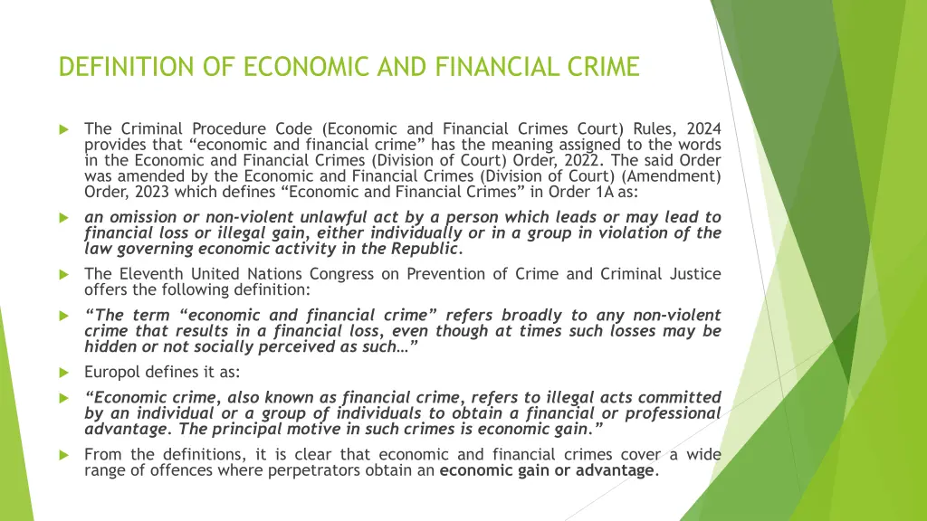 definition of economic and financial crime