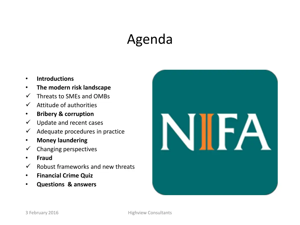 agenda