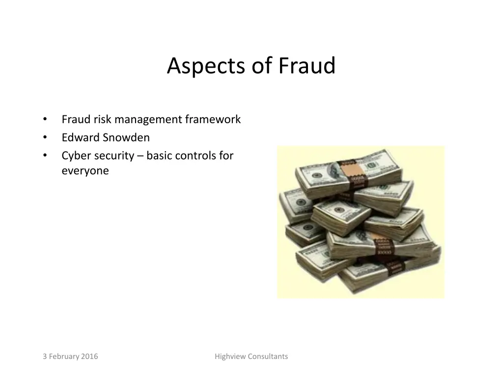 aspects of fraud