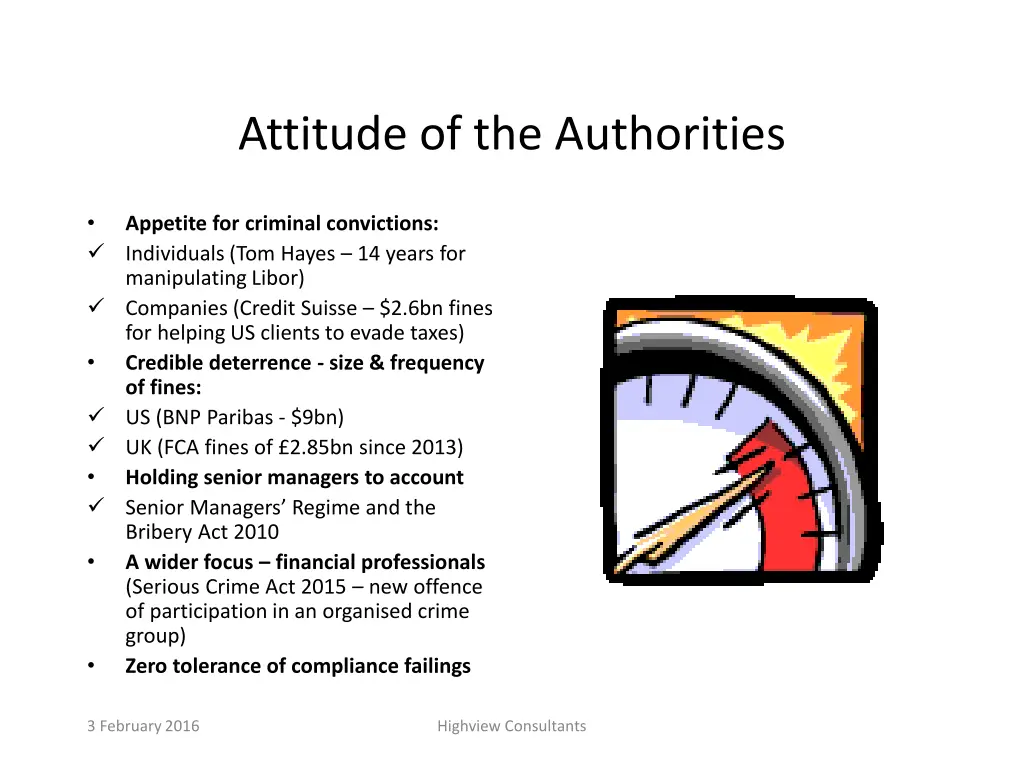 attitude of the authorities