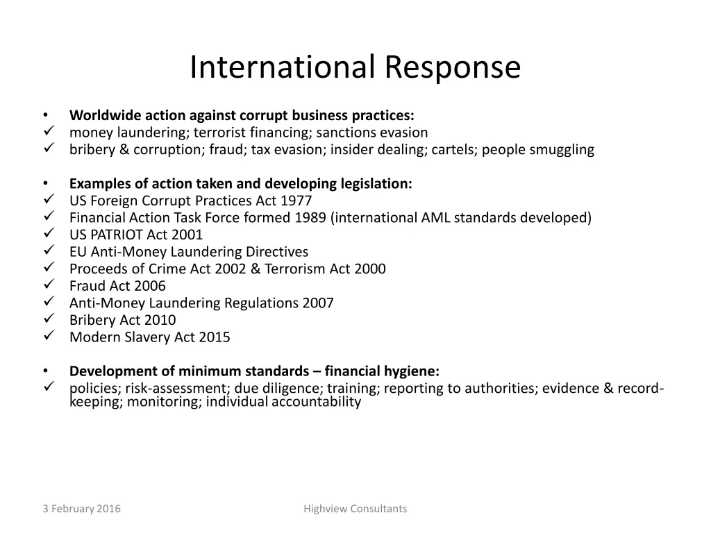 international response