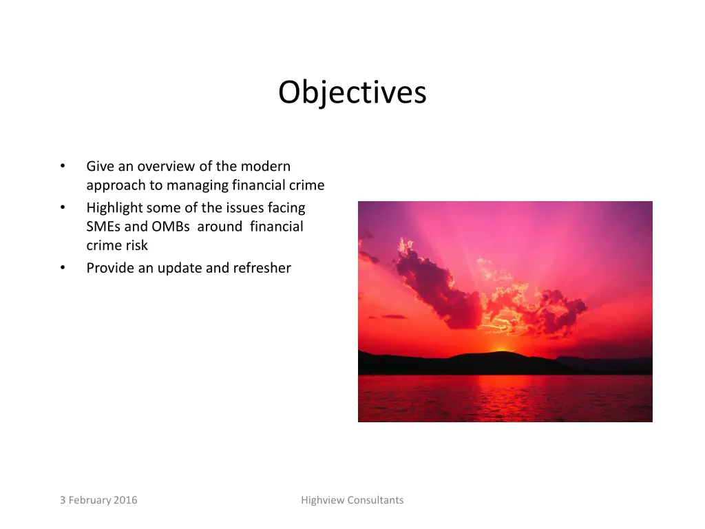 objectives