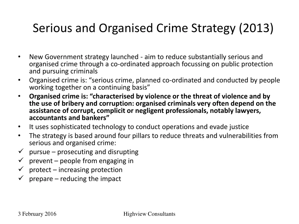 serious and organised crime strategy 2013
