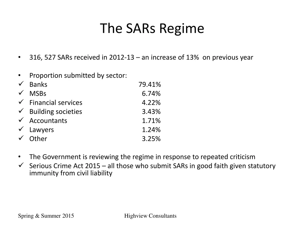 the sars regime