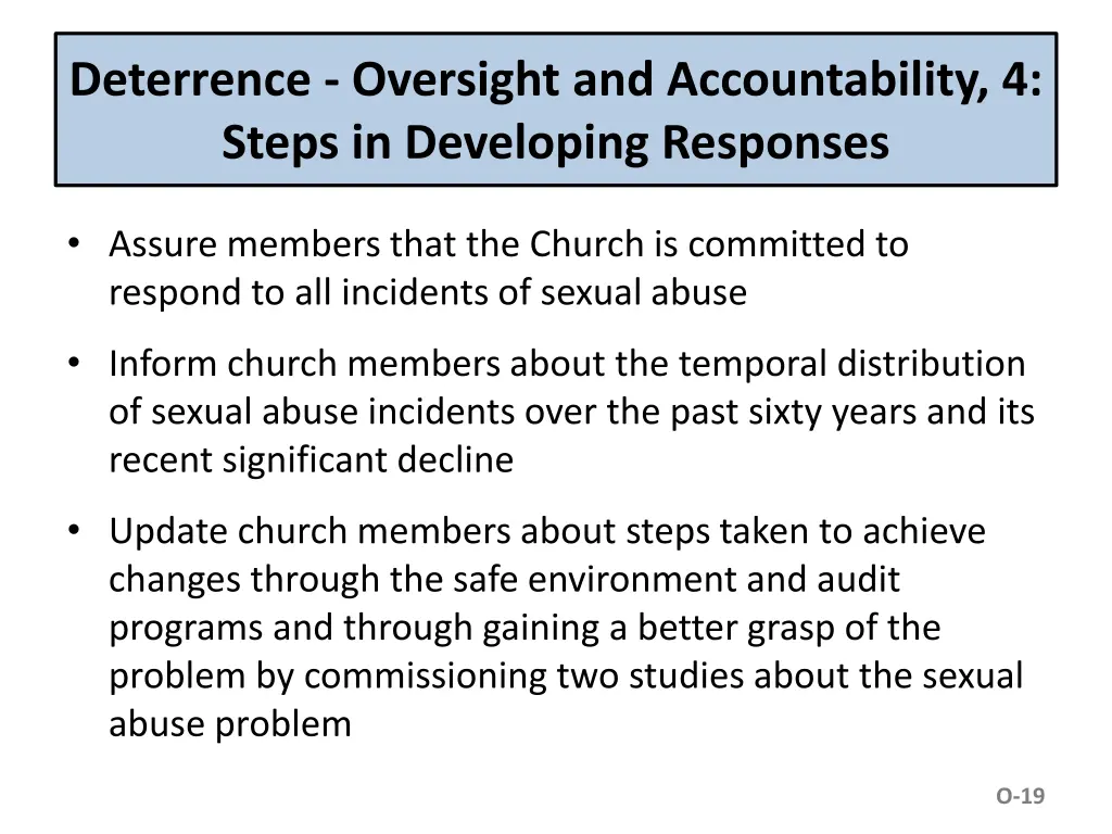 deterrence oversight and accountability 4 steps